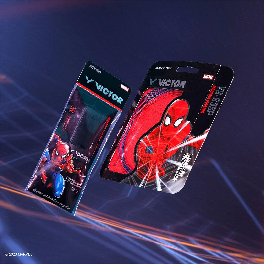 Victor AuraSpeed Spider-Man GB-D 4U6 Badminton Racquet | Limited Edition Gift Box